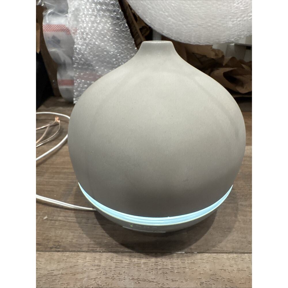 Saje Aroma Om Deluxe Stone Diffuser Wellness Purify Grey. Tested